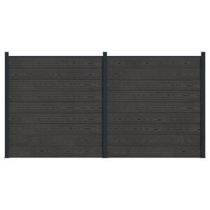 vidaXL Aidat Setti 2 pcs 353 x 186 cm WPC ja alumiini Musta