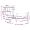 vidaXL Sänky/kirjahylly ilman patjaa vahanruskea 75x190 cm täysi mänty