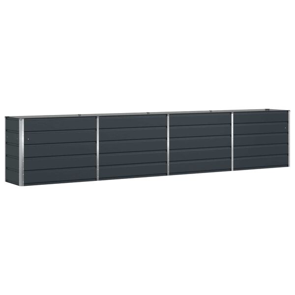 vidaXL Kukkalaatikko Antrasiitti 480 x 50 x 45 cm Galvanoitu ter&auml;s