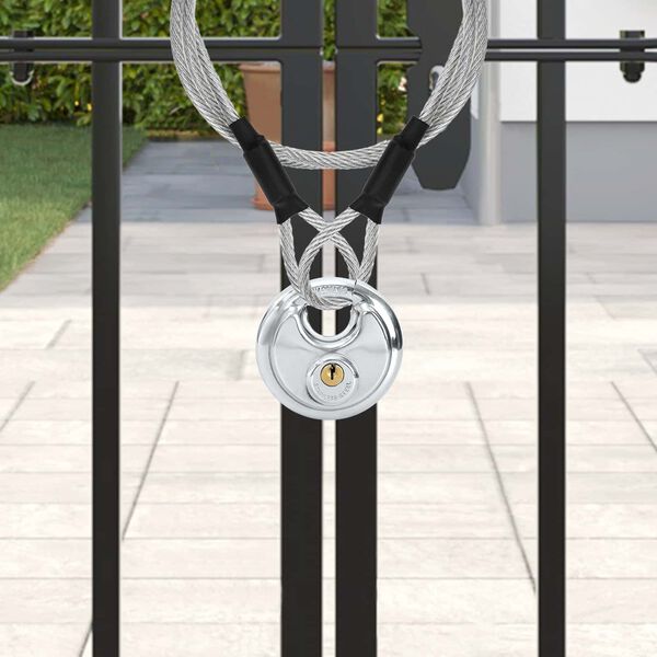 vidaXL Discus-lukot avaimilla 6 pcs Hopea 8 x 2.8 x 8 cm