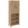 vidaXL Korkea kaappi Artisan tammi 69,5 x 34 x 180 cm Tekninen puu