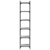 vidaXL Kirjahylly 6 kerrosta harmaa Sonoma 40x30x188 cm tekninen puu