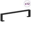vidaXL Huonekalujalat 12 kpl Musta 481 x 40,5 x 100 mm Rauta