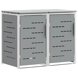 vidaXL Rullakontin varastointi for 2 Bins 240L Ruostumaton ter&auml;s