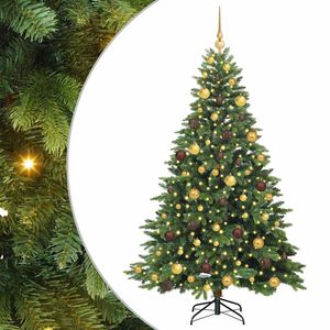 vidaXL Tekojoulukuusi 300 LED-valoilla Vihre&auml; 180 cm PE ja PVC