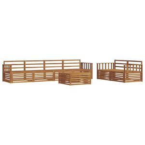 vidaXL Ulkosohvakokoelma 7 pcs Luonnollinen Tihe&auml; akasiapuu