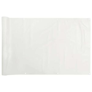 vidaXL Parvekkeen yksityisyyssuoja valkoinen 400x120 cm PVC
