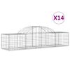 vidaXL Kaarevat kivikorit 14 kpl 200x50x40/60 cm galvanoitu rauta