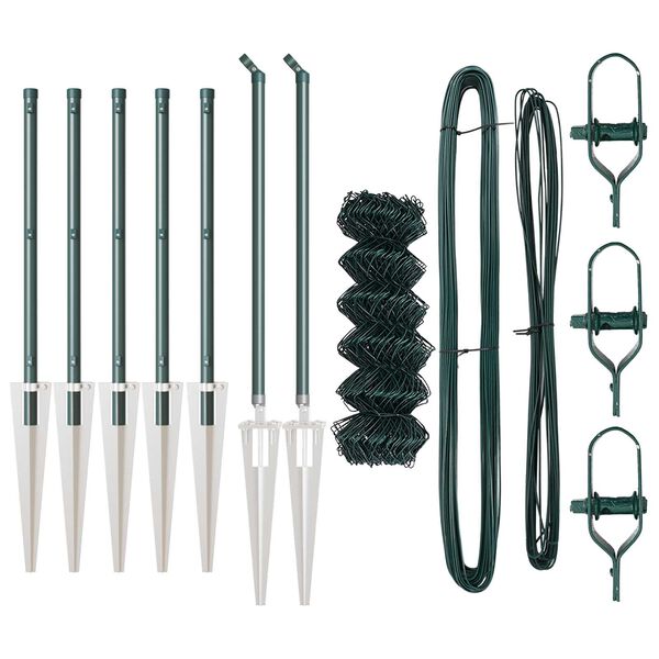 vidaXL Aitalatu Vihre&auml; 10 x 0,4 m (40 x 40 mm verkko) Ter&auml;s ja PVC