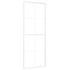 vidaXL Liukuovi ESG-huurrelasi ja alumiini 76x205 cm valkoinen