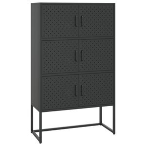 vidaXL Kaappi musta 80x35x135 cm ter&auml;s