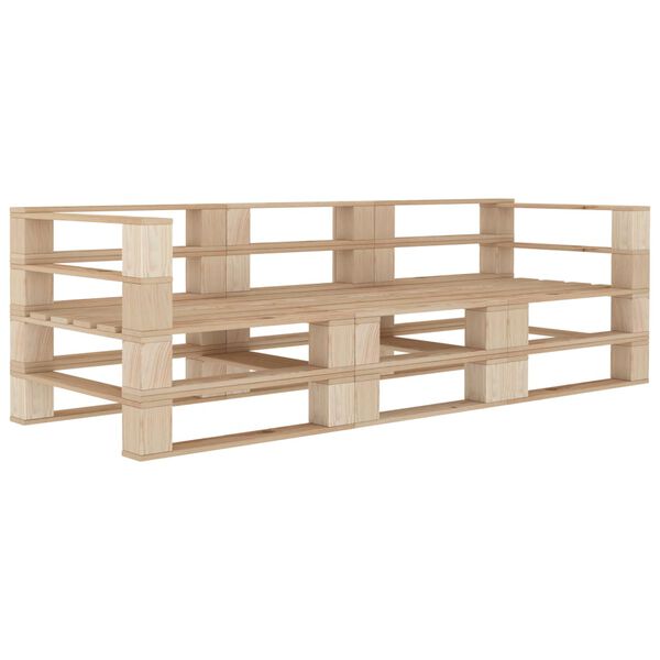 vidaXL Puutarhan lavasohva 3-paikkainen puu