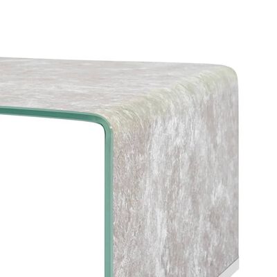 vidaXL Sohvapöytä ruskea marmori 98x45x31 cm karkaistu lasi