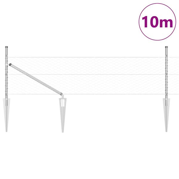vidaXL Aitalatu Hopea 10 x 0,4 m (36 mm verkko) Ter&auml;s