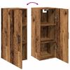 vidaXL Sein&auml;kiinnitett&auml;v&auml; kaappi vanha puu 34,5x34x90 cm tekninen puu