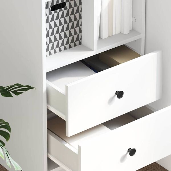 vidaXL Korkea kaappi Valkoinen 45.5 x 34 x 127 cm Tekninen puu