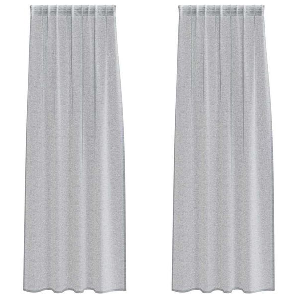 vidaXL Verhosatiini 2 pcs Tumma harmaa 225 x 140 cm Polyesteri