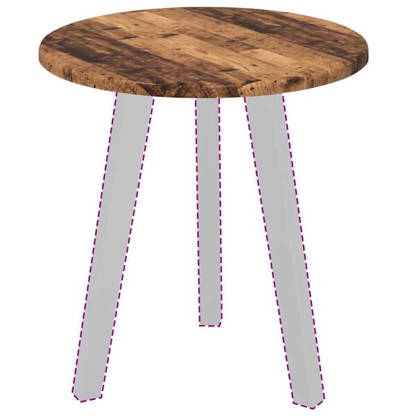 vidaXL P&ouml;yt&auml;levy Vanha puu 40 x 40 x 1,5 cm Tekninen puu