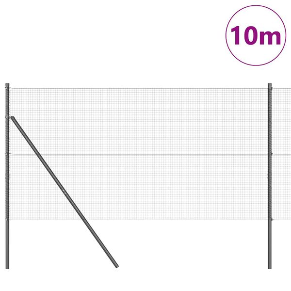 vidaXL Aitalatu Harmaa 10 x 1,4 m (19 x 19 mm verkko) Ter&auml;s ja PVC