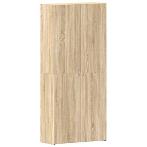 vidaXL Kenk&auml;kaappi 80 x 35.5 x 180 cm Tekninen puu Ruskea