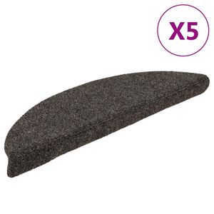 vidaXL Porrasmatot itseliimautuvat 5 kpl 56x17x3 cm antrasiitti puolipy&ouml;re&auml;