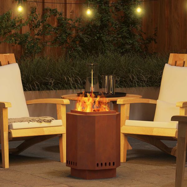 vidaXL Savuuttomat nuotio Ruskea 38 x 38 x 51 cm Kulunut Ter&auml;s