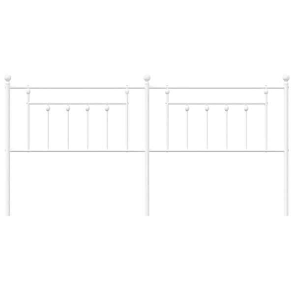 vidaXL Metallinen vaihtop&auml;&auml;ty valkoinen 193 cm