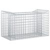 vidaXL Gabion Kohotettu Peti 50 x 100 x 60 cm Galvanoitu ter&auml;s Hopea