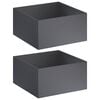vidaXL Puutarha ruukku 2 kpl Antrasiitti 60 x 60 x 40 cm