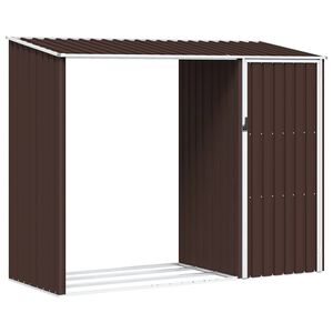 vidaXL Puutarhan polttopuuvaja ruskea 245x98x159 cm galvanoitu ter&auml;s