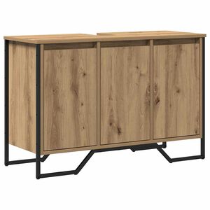 vidaXL Kylpyhuoneen allaskaappi Artisan tammi 91 x 35 x 60 cm