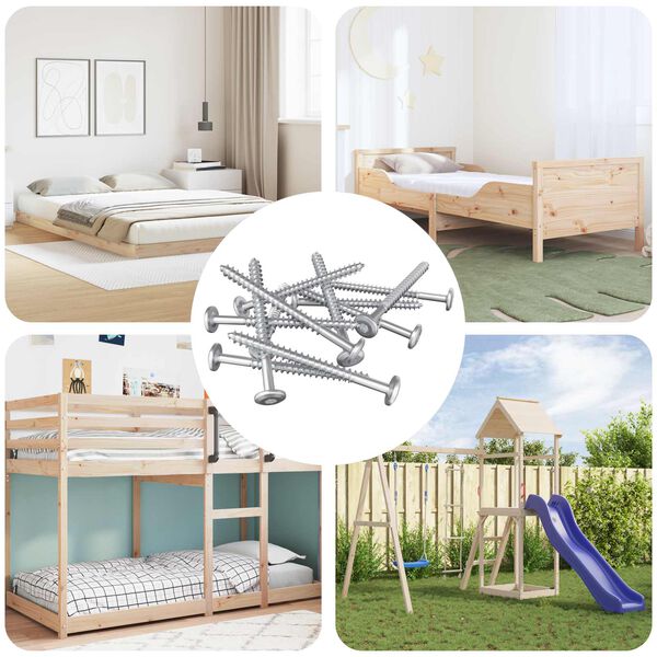 vidaXL Puuruuvit 1900 pcs Hopea Ter&auml;s