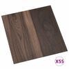 vidaXL Lattiapaneelit 55 pcs Tumma ruskea 5,11 m&sup2; Polyvinyylikloridi