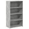 vidaXL Kaappi betoninharmaa 70x41x124 cm tekninen puu
