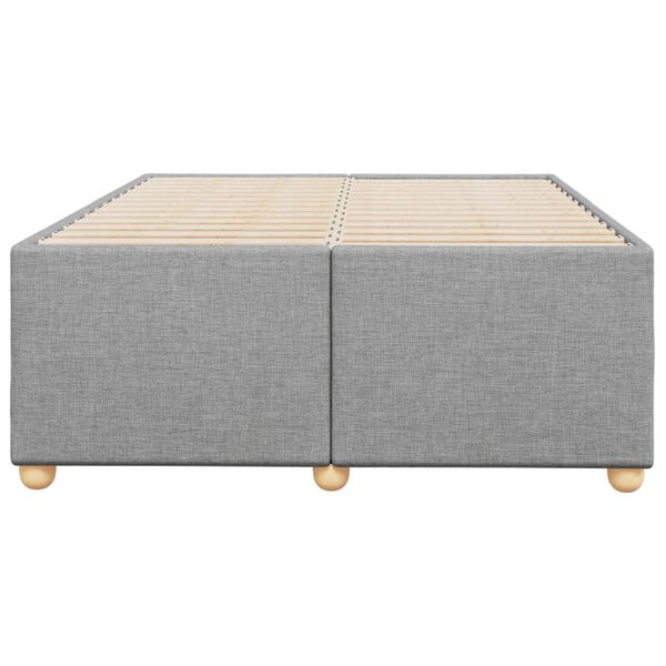 vidaXL Sängynrunko vaaleanharmaa 120x190 cm kangas