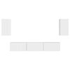 vidaXL TV-tasosetti 5 pcs Korkean kiillon valkoinen Tekninen puu
