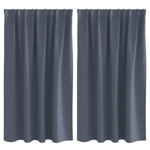 vidaXL Piment&auml;v&auml; verho renkailla 2 pcs Antrasiitti 140 x 140 cm