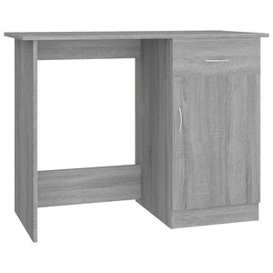 vidaXL Ty&ouml;p&ouml;yt&auml; harmaa Sonoma 100x50x76 cm tekninen puu