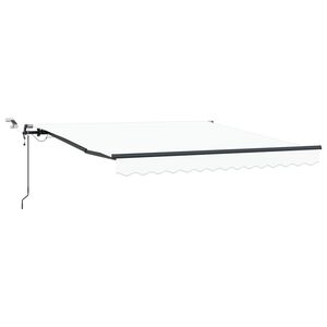 vidaXL Vedett&auml;v&auml; markiisi valkoinen 300 x 250 cm Polyesteri