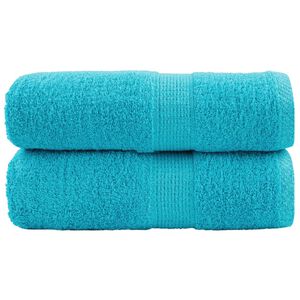 vidaXL Premium-pesupyyhkeet SOLUND 2 kpl turkoosi 30x30 cm 600 gsm