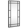 vidaXL Sein&auml;peili musta 30x60 cm suorakulmio rauta