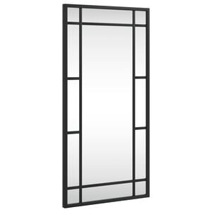 vidaXL Sein&auml;peili musta 30x60 cm suorakulmio rauta