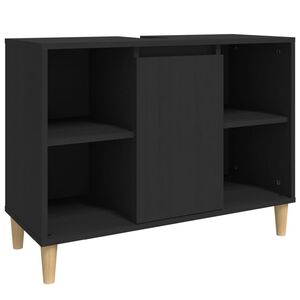 vidaXL Pesuallaskaappi musta 80x33x60 cm tekninen puu