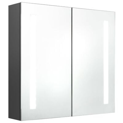 vidaXL LED kylpyhuoneen peilikaappi harmaa 62x14x60 cm