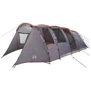 vidaXL Tunneliteltta 675 x 392 x 210 cm Harmaa ja oranssi