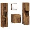 vidaXL Kylpyhuonekalustesetti 4 kpl Vanha Puu 41 x 38,5 x 46 cm