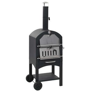 vidaXL Hiilil&auml;mmitteinen pizzauuni ulkotiloihin pizzakivell&auml;