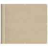 vidaXL Parvekesuoja beige 90x1000 cm 100% polyesteri Oxford polyesteri