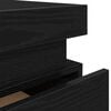 vidaXL Y&ouml;p&ouml;yt&auml;kaappi 2 pcs Musta tammi. 35 x 39 x 55 cm Tekninen puu