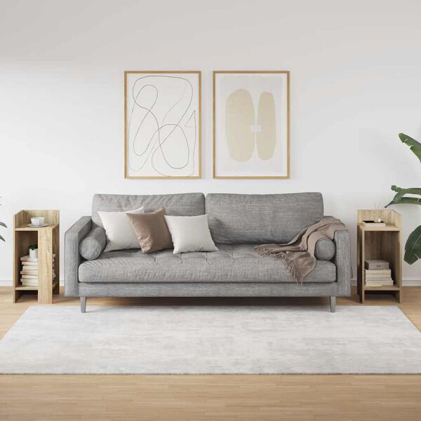 vidaXL sivupöydät 2 kpl hyllyllä Sonoma Oak 25,5x27x60 cm